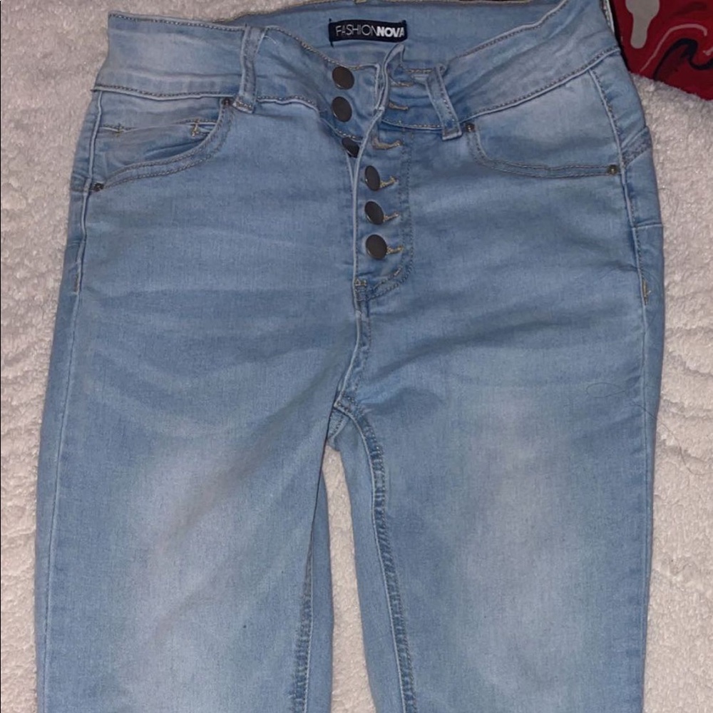 Skinny light washed jeans from fashion nova